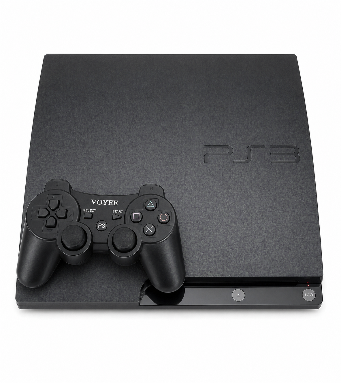 PlayStation 3 Slim 320GB console with VOYEE wireless controller for enhanced gaming performance